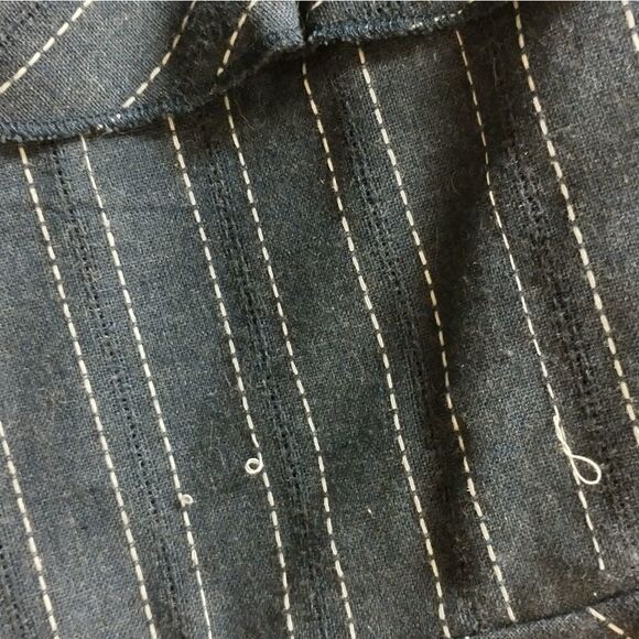 Addie Blue Striped Ruffle High Rise Shorts - Picture 4 of 4